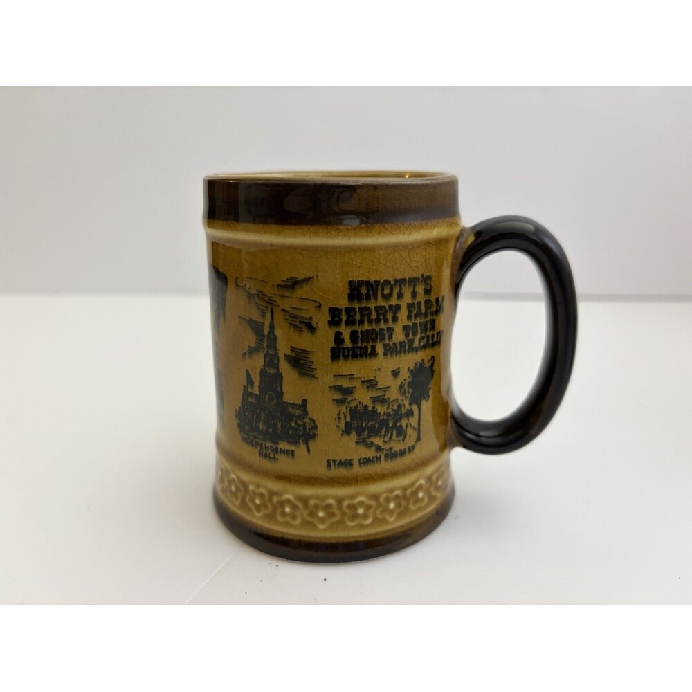 Vintage 1970s Knott's Berry Farm Mug - Rare Gypsy Camp & Cordelia K